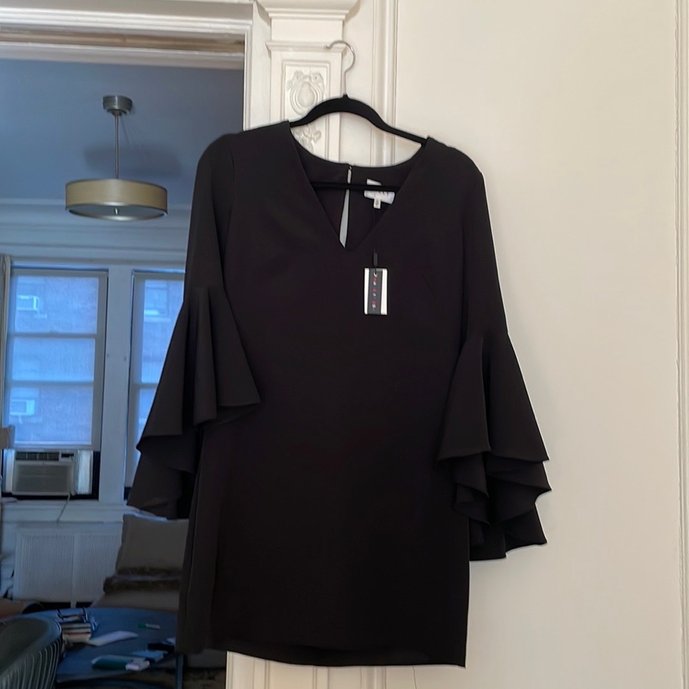 Bell sleeve Molly black dress v neck size 4